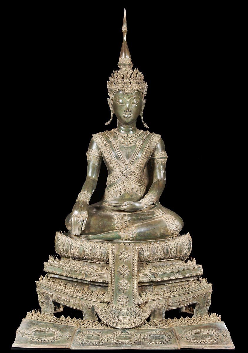 Brass Beautiful Thai Royal Buddha Statue 45"